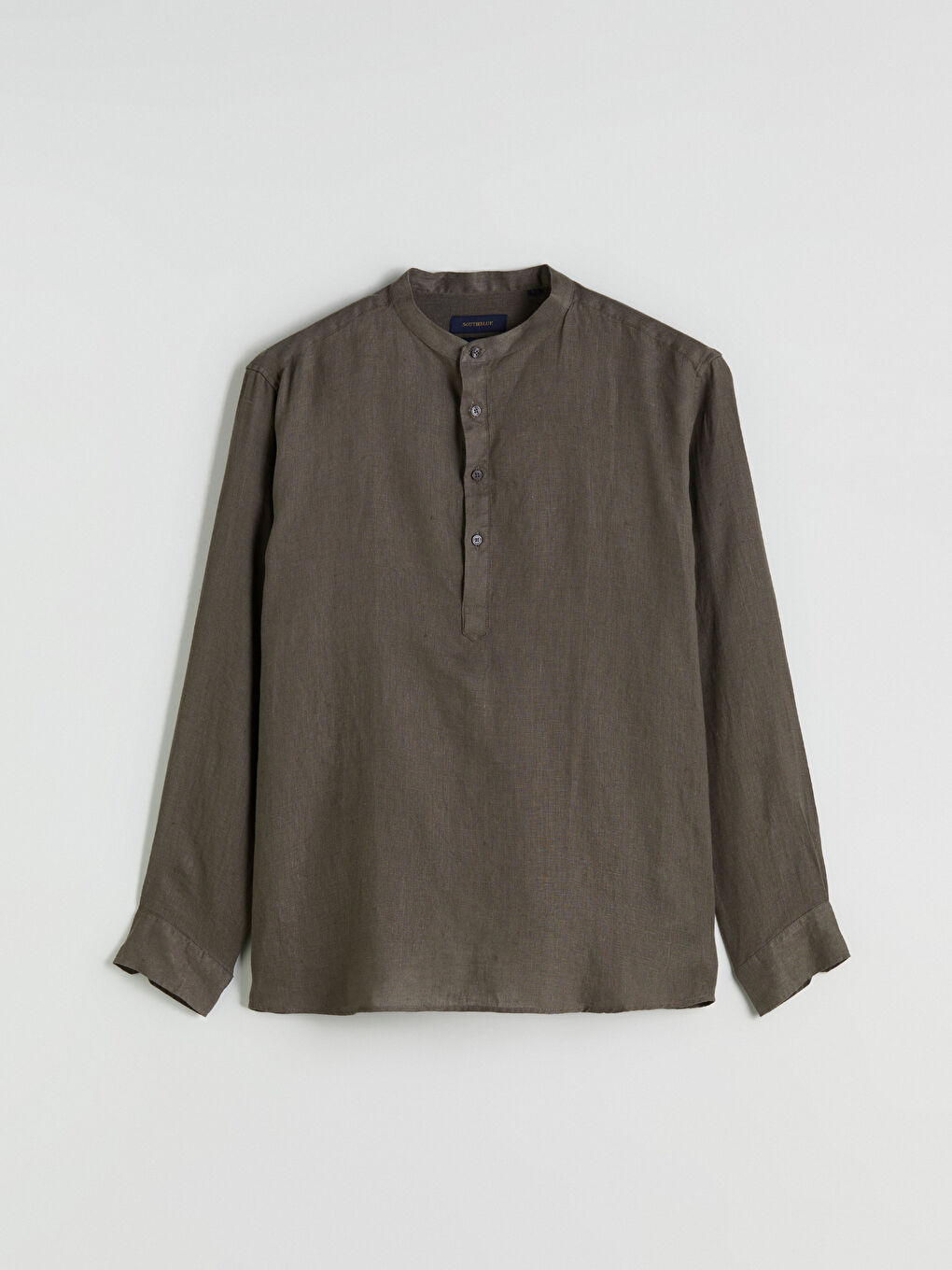 Petrol Rahat Kalıp Hakim Yaka Uzun Kollu Erkek Gömlek-4