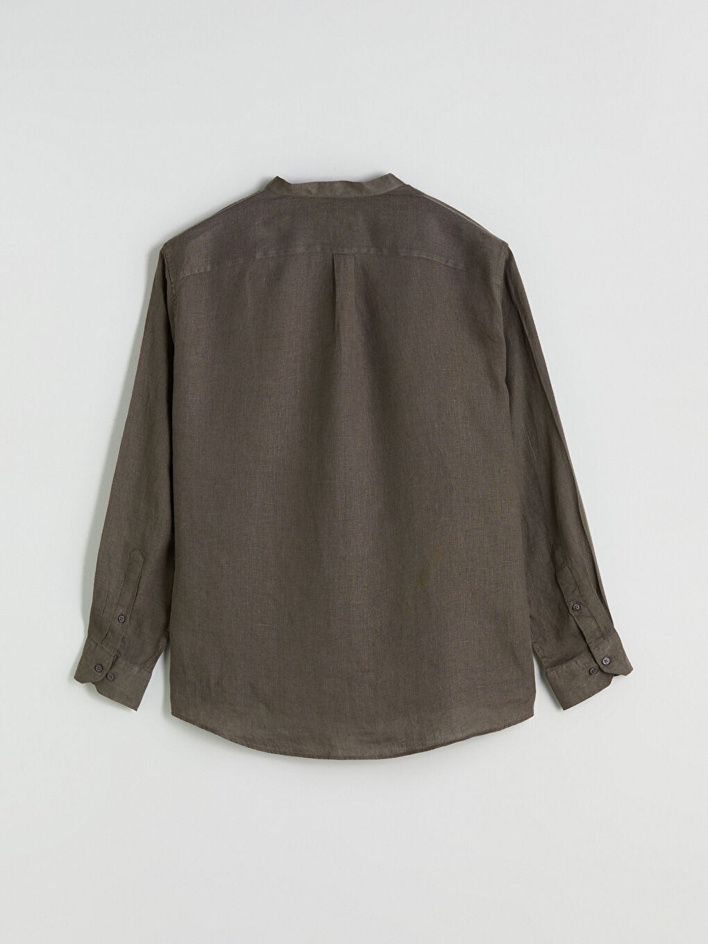 Petrol Rahat Kalıp Hakim Yaka Uzun Kollu Erkek Gömlek-5