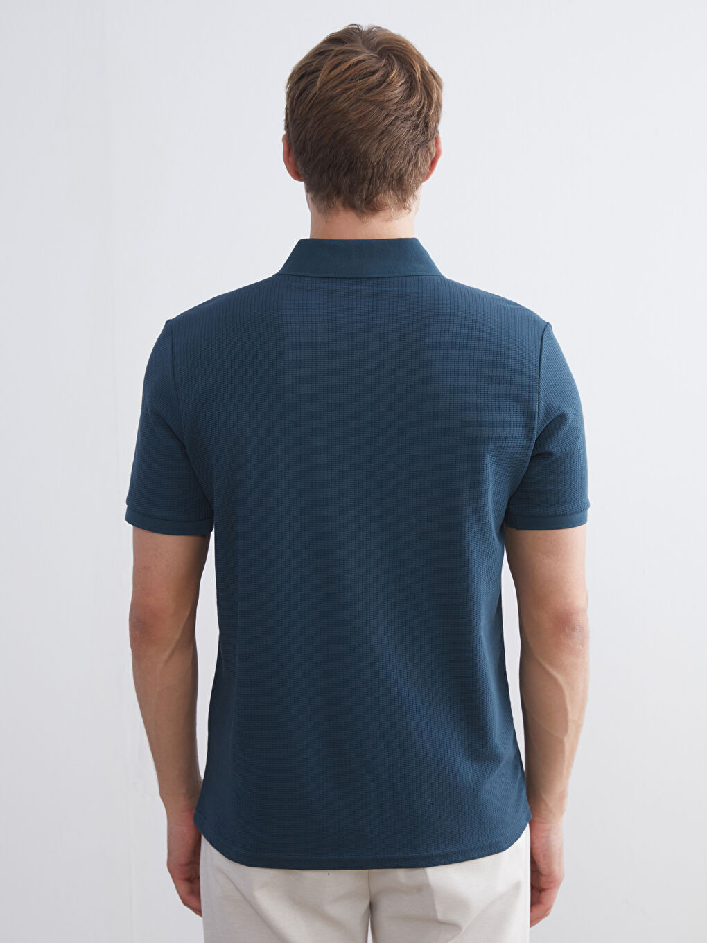 Petrol Polo Yaka Erkek Tişört-3