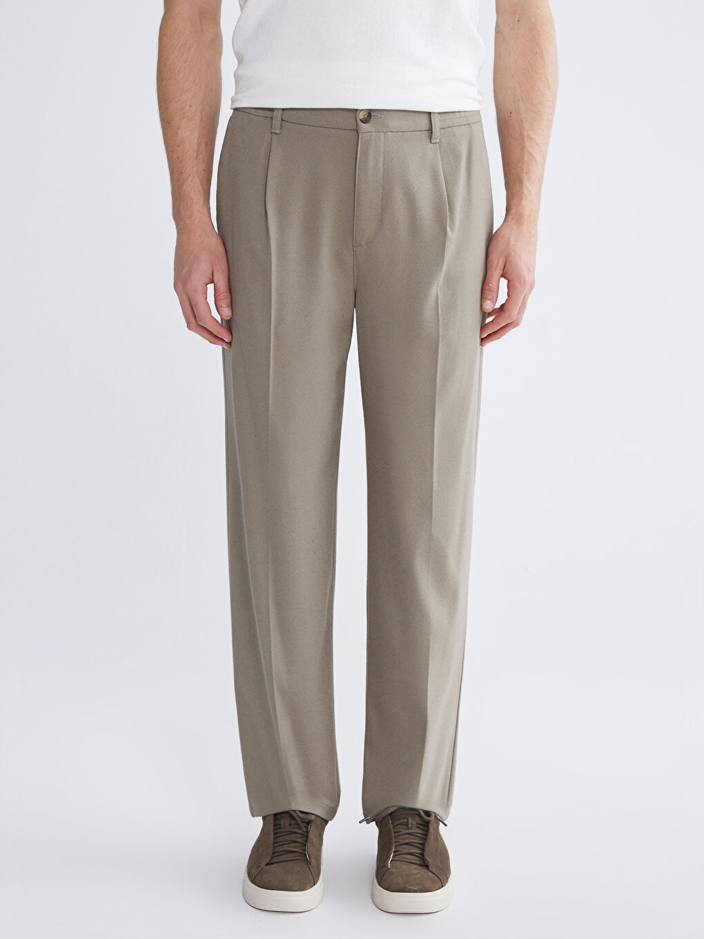 Yeşil Rahat Kalıp Erkek Pantolon-1