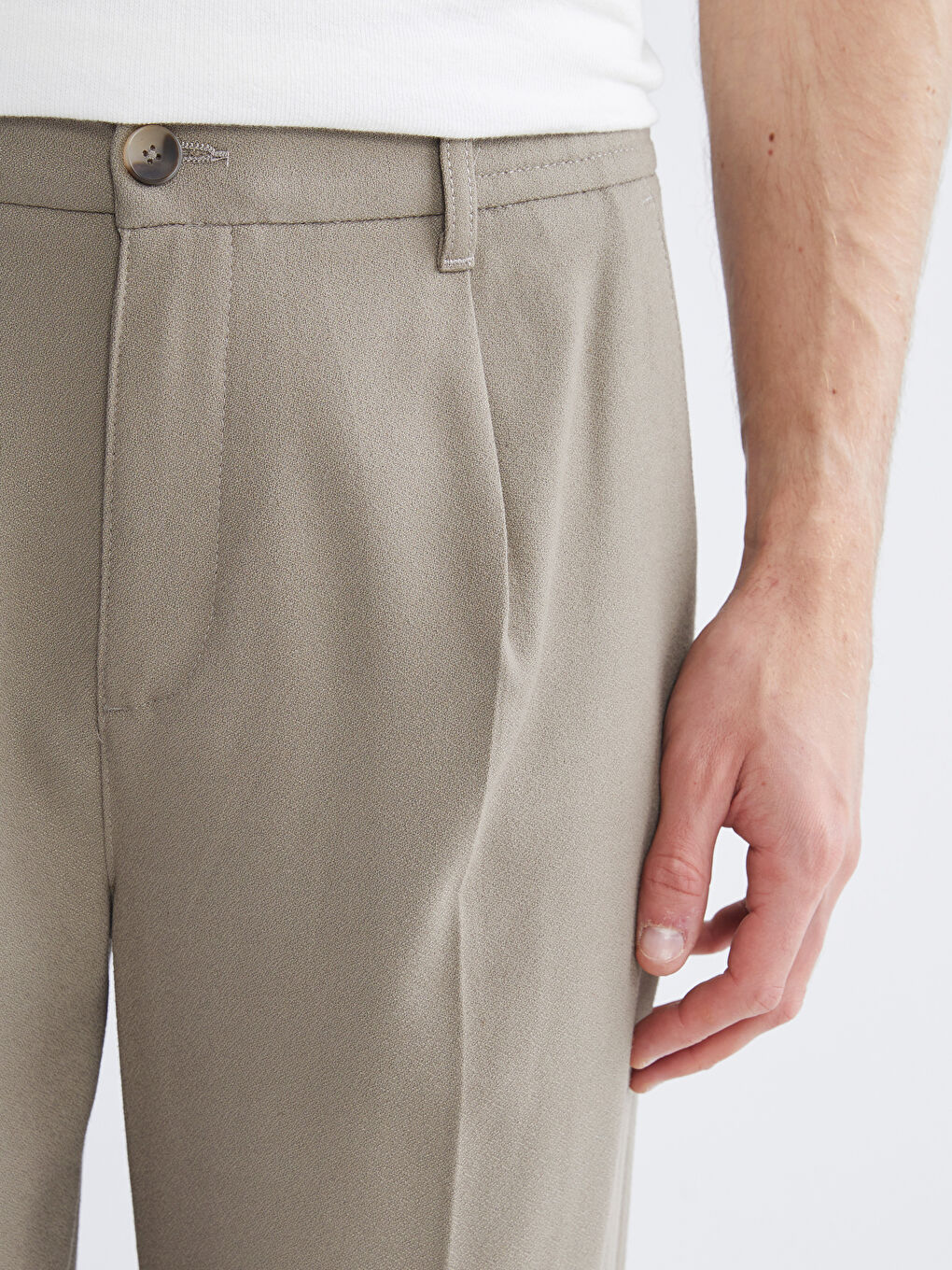 Yeşil Rahat Kalıp Erkek Pantolon-2