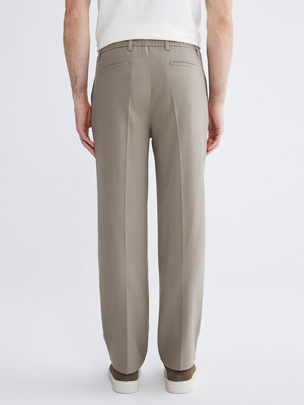 Yeşil Rahat Kalıp Erkek Pantolon-3