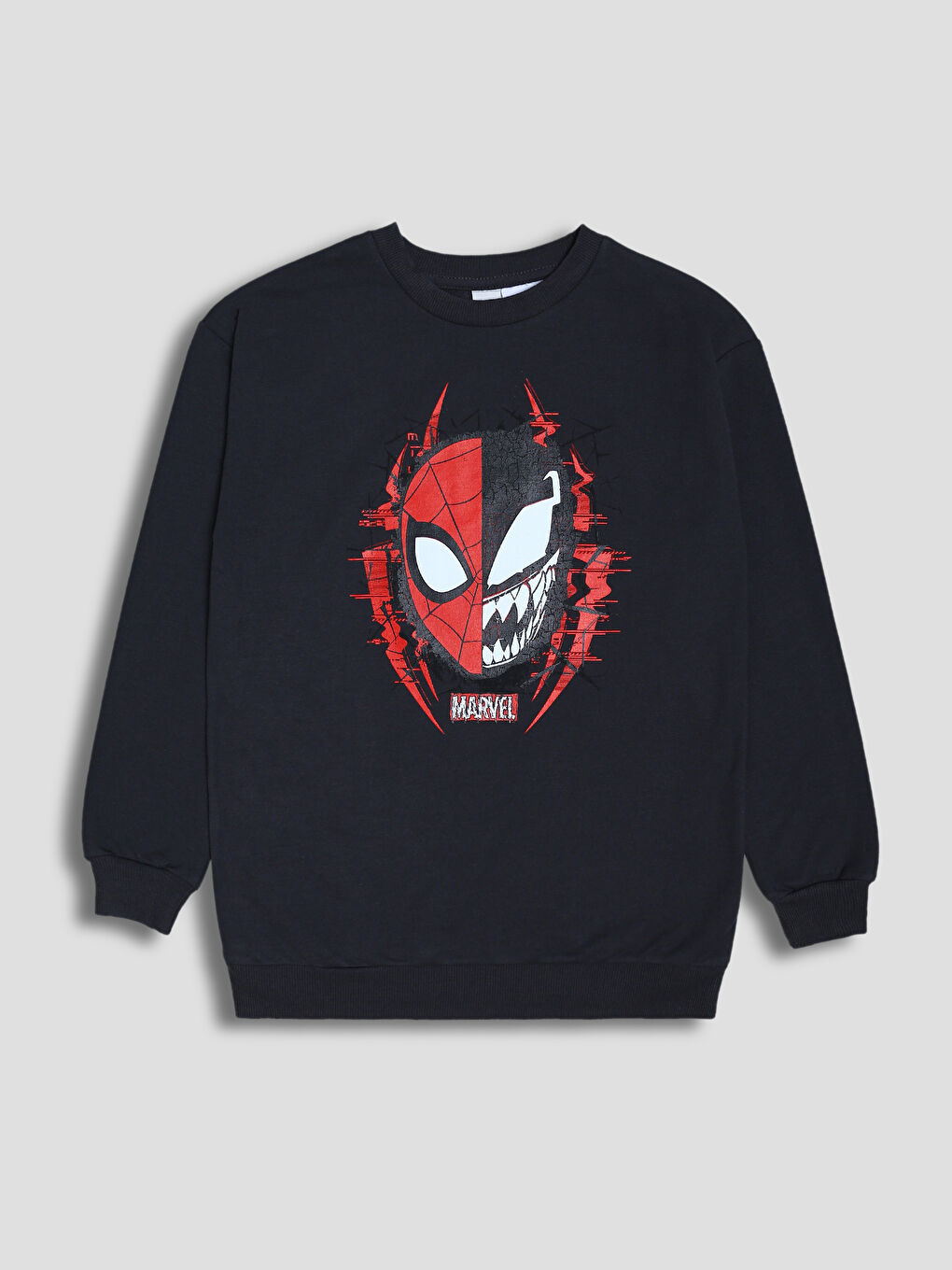 Crew Neck Spider-Man Printed Boys' Sweatshirt