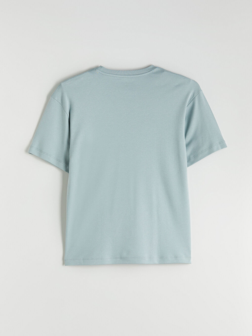 Yeşil Bisiklet Yaka Baskılı Penye Erkek Pijama Üst-1