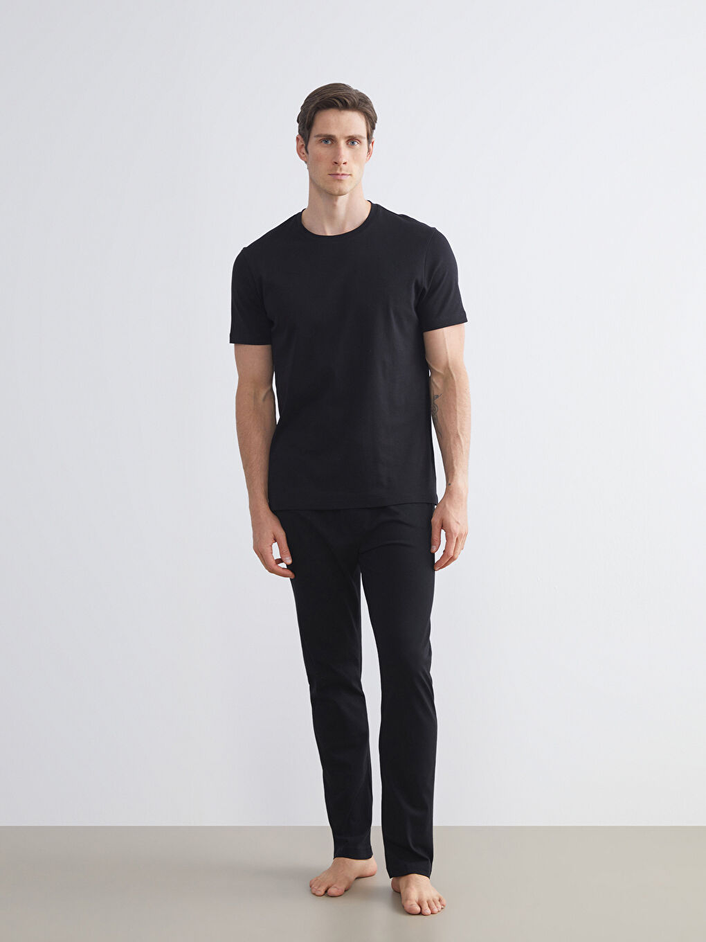 Bordo Standart Kalıp Erkek Pijama Alt 2'li-1