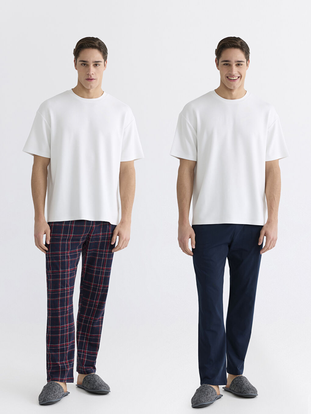 Lacivert Standart Kalıp Erkek Pijama Alt 2'li