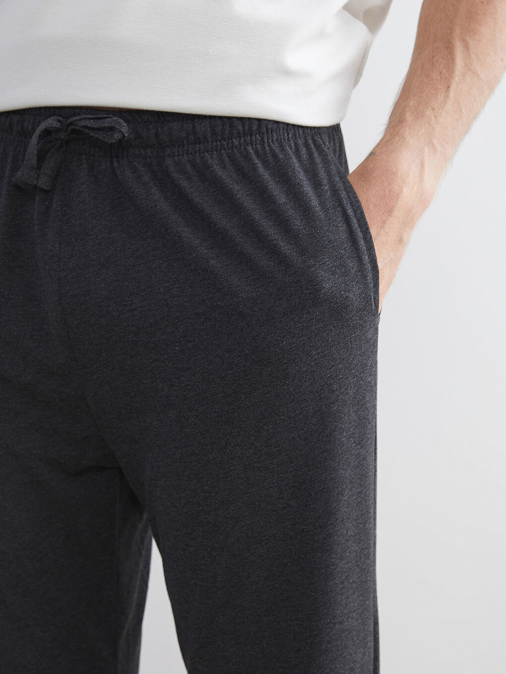 Siyah Standart Kalıp Erkek Pijama Alt 2'li-3