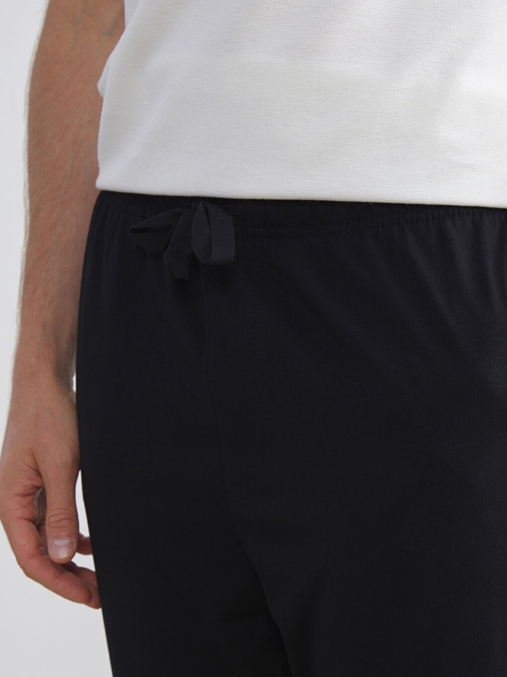 Siyah Standart Kalıp Erkek Pijama Alt 2'li-4