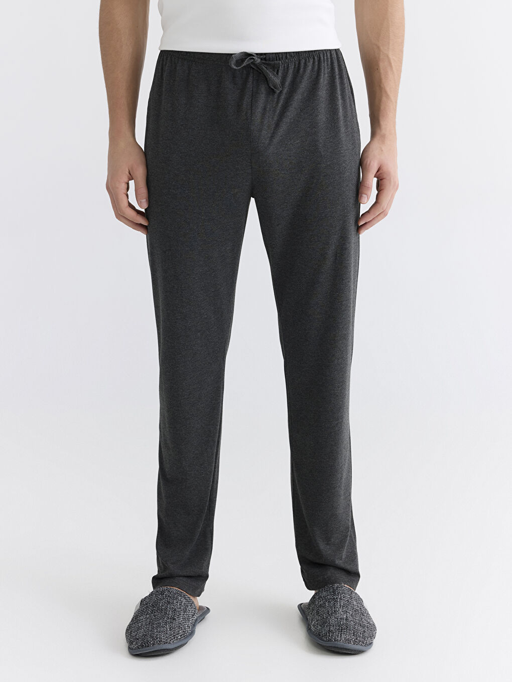 Lacivert Standart Kalıp Erkek Pijama Alt 2'li-3