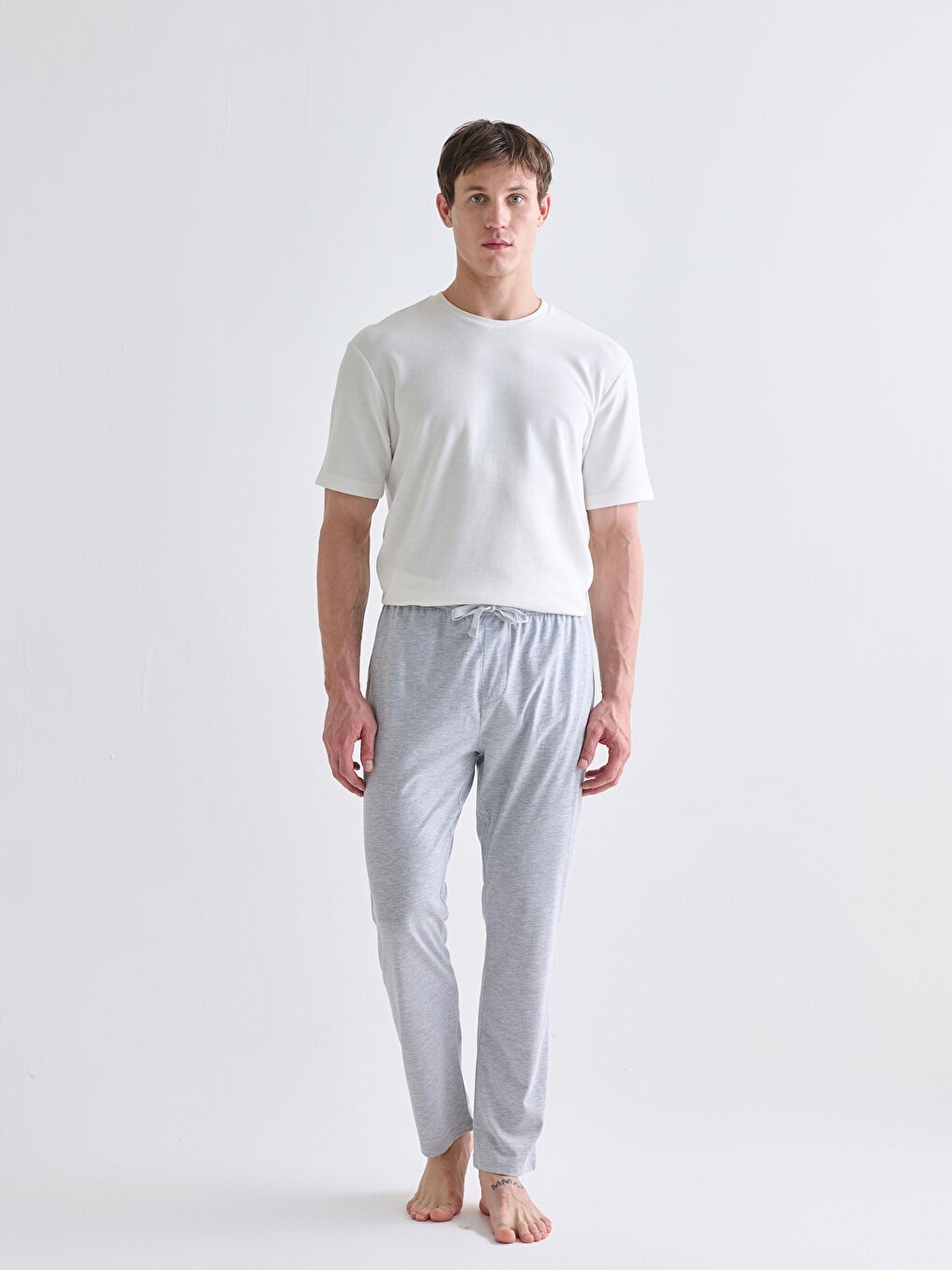 Lacivert Standart Kalıp Erkek Pijama Alt 2'li-1