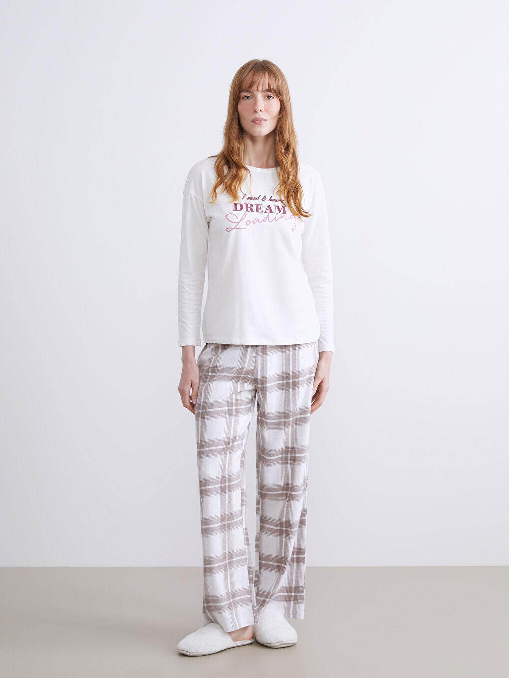 Elasticated Waist Plaid Women's Pyjama Bottoms