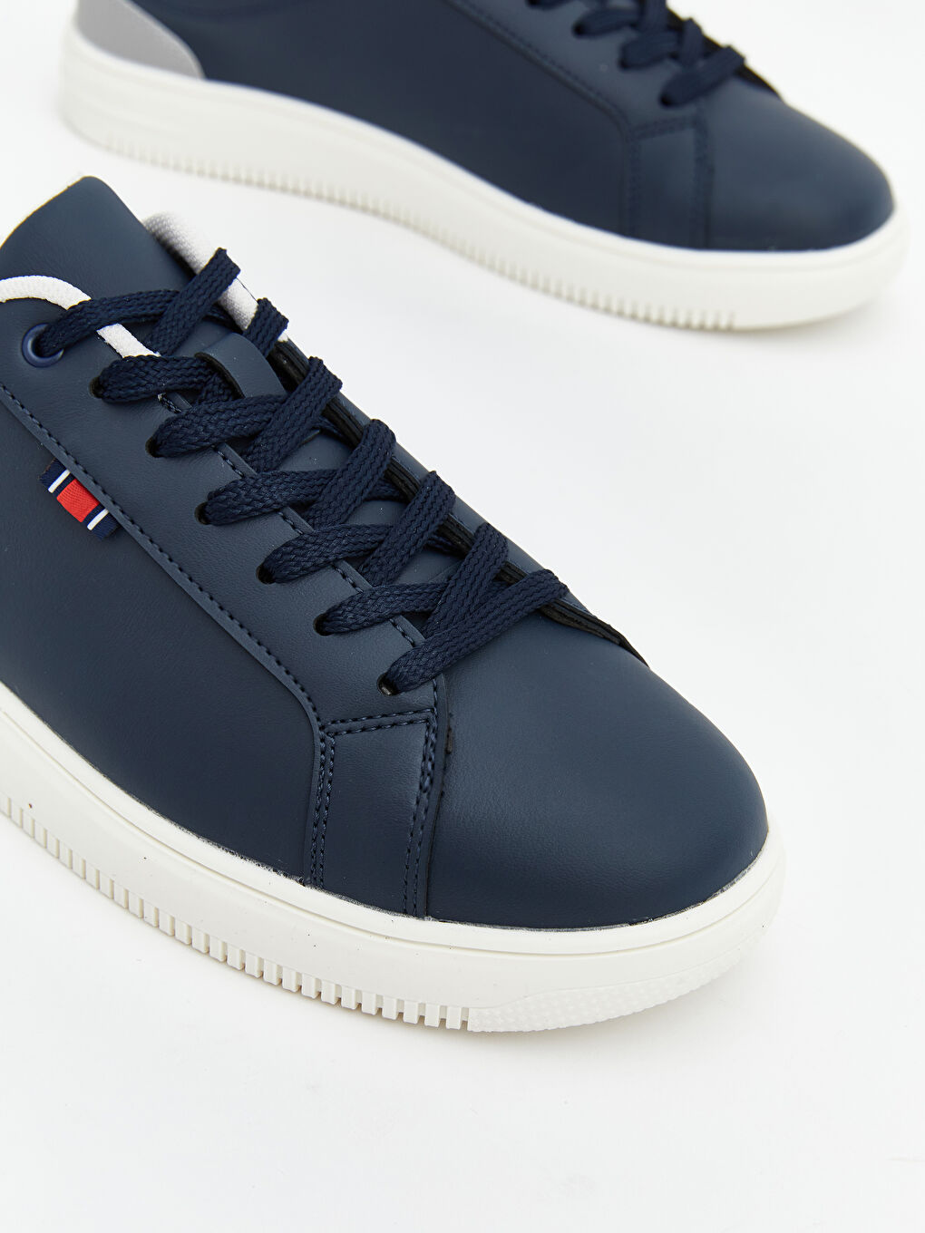 Lacivert Deri Görünümlü Erkek Spor Ayakkabı-2