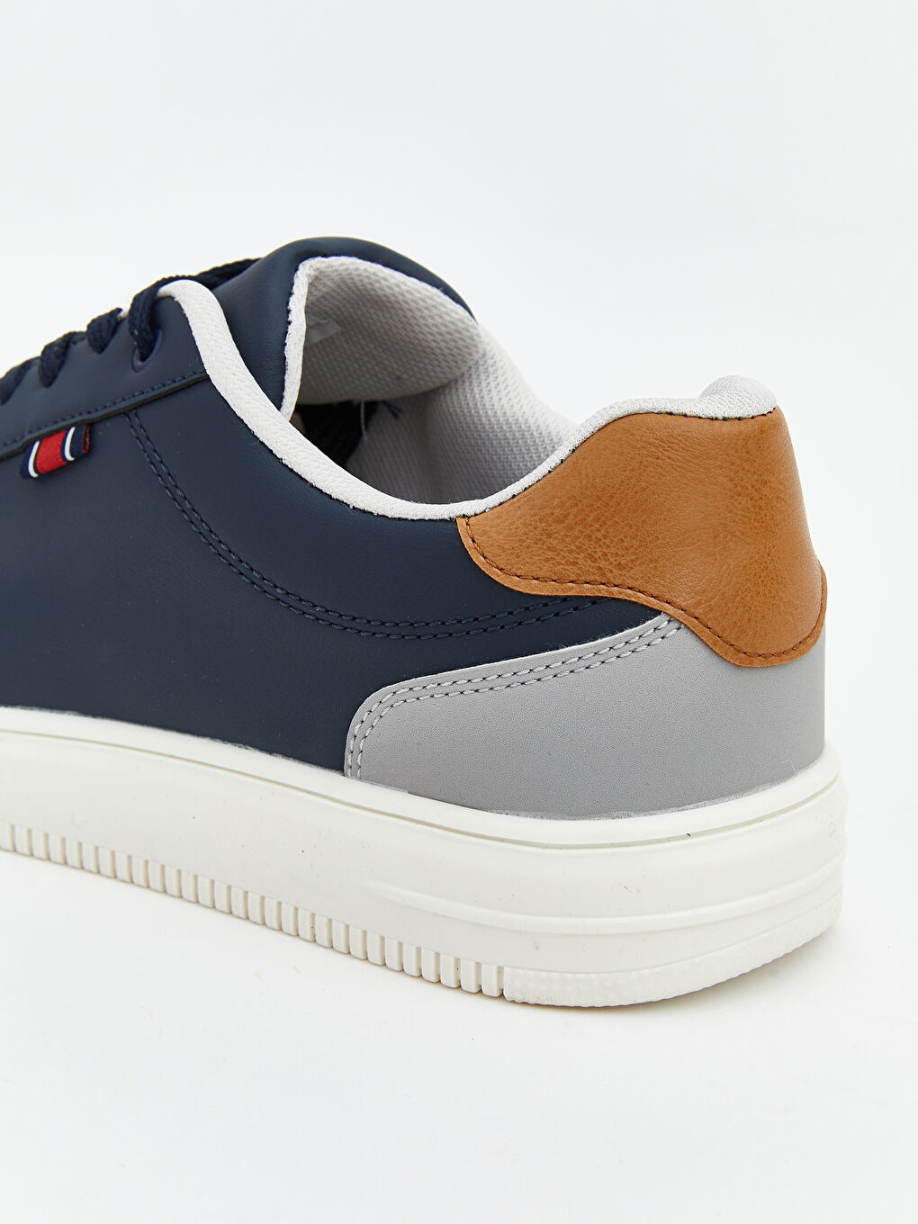 Lacivert Deri Görünümlü Erkek Spor Ayakkabı-4