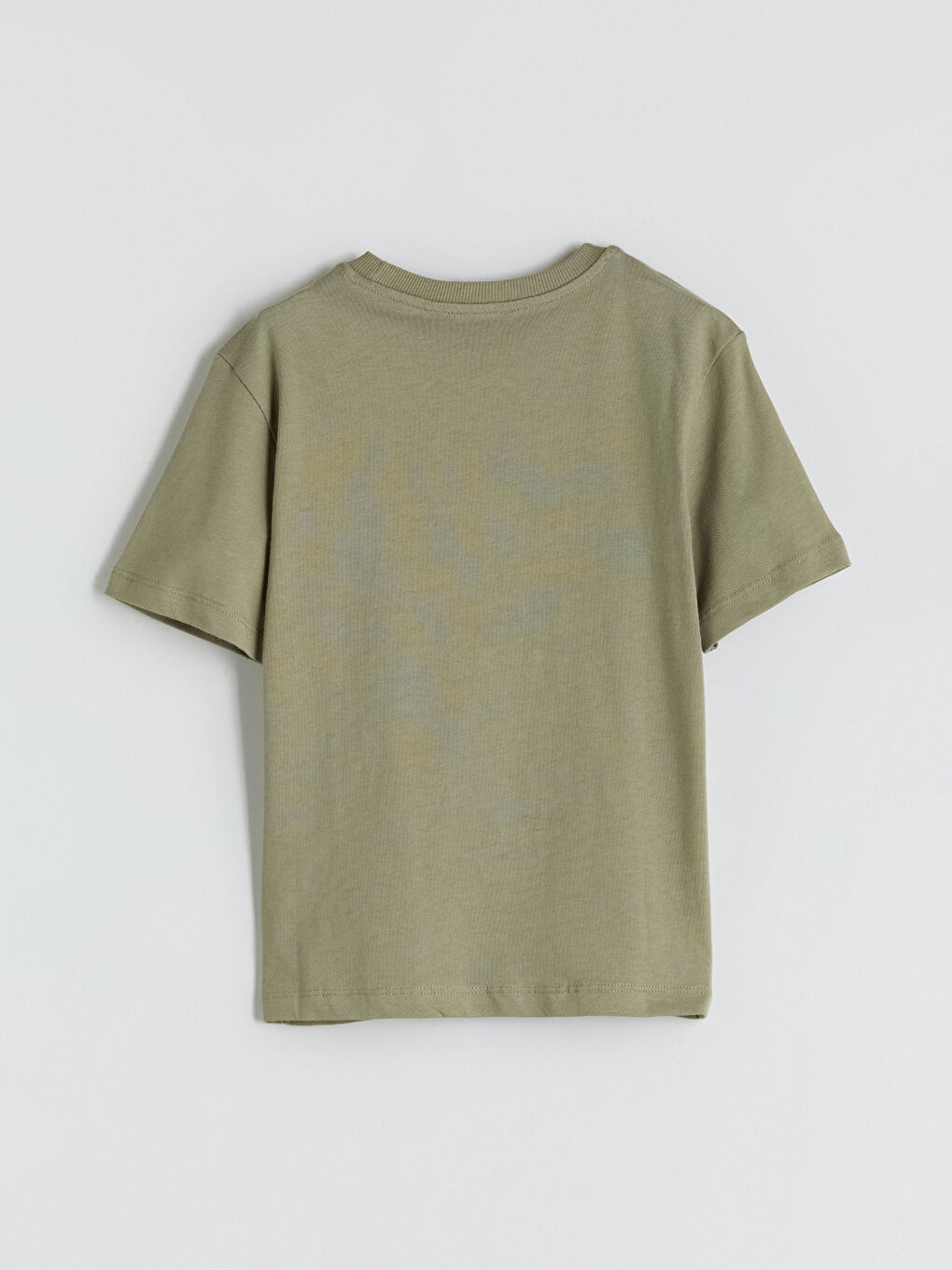 Haki Bisiklet Yaka Baskılı Erkek Çocuk Tişört-2