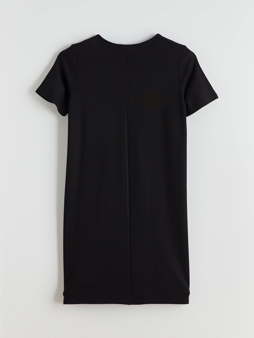 Siyah Bisiklet Yaka Elbise-6