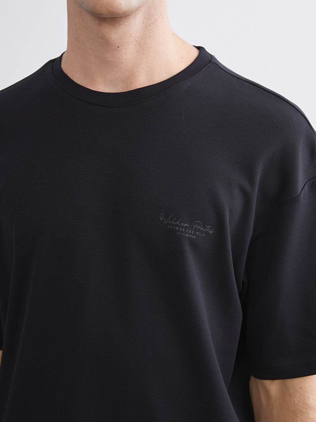 Crew Neck Printed Jersey Men's T-Shirt-2