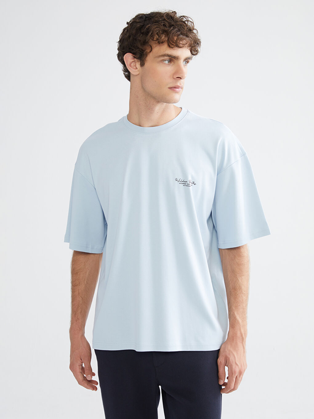 Crew Neck Printed Jersey Men's T-Shirt