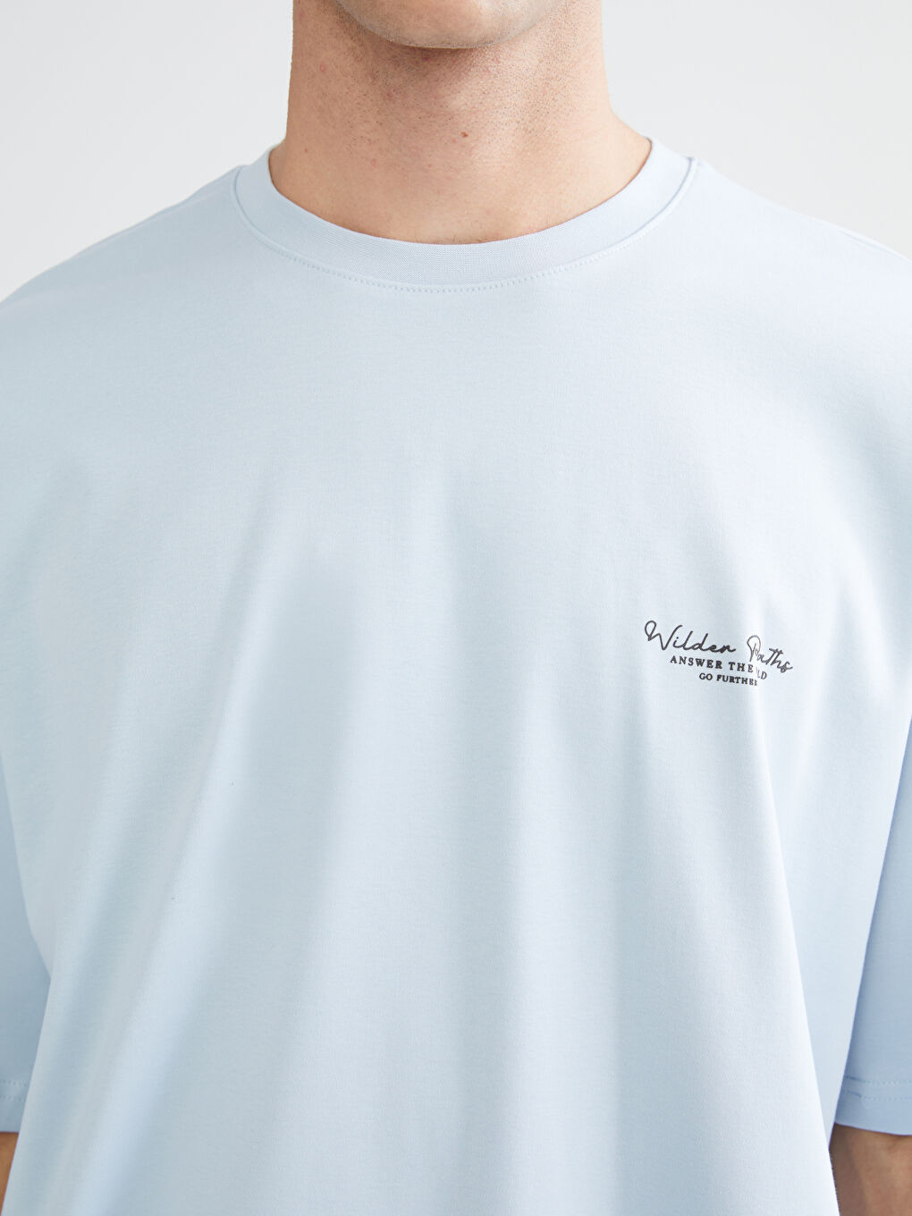 Crew Neck Printed Jersey Men's T-Shirt-2
