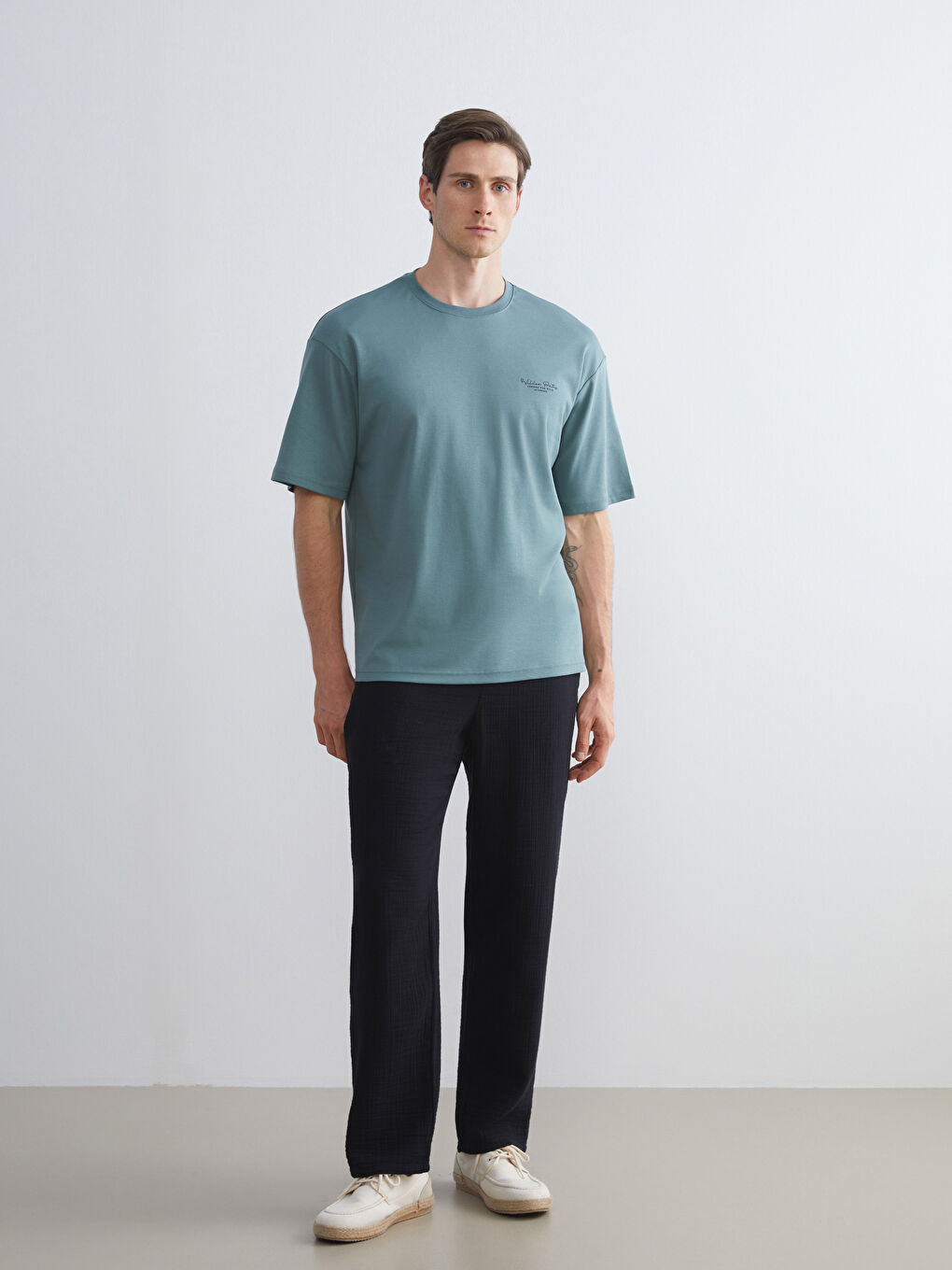 Crew Neck Printed Jersey Men's T-Shirt-1