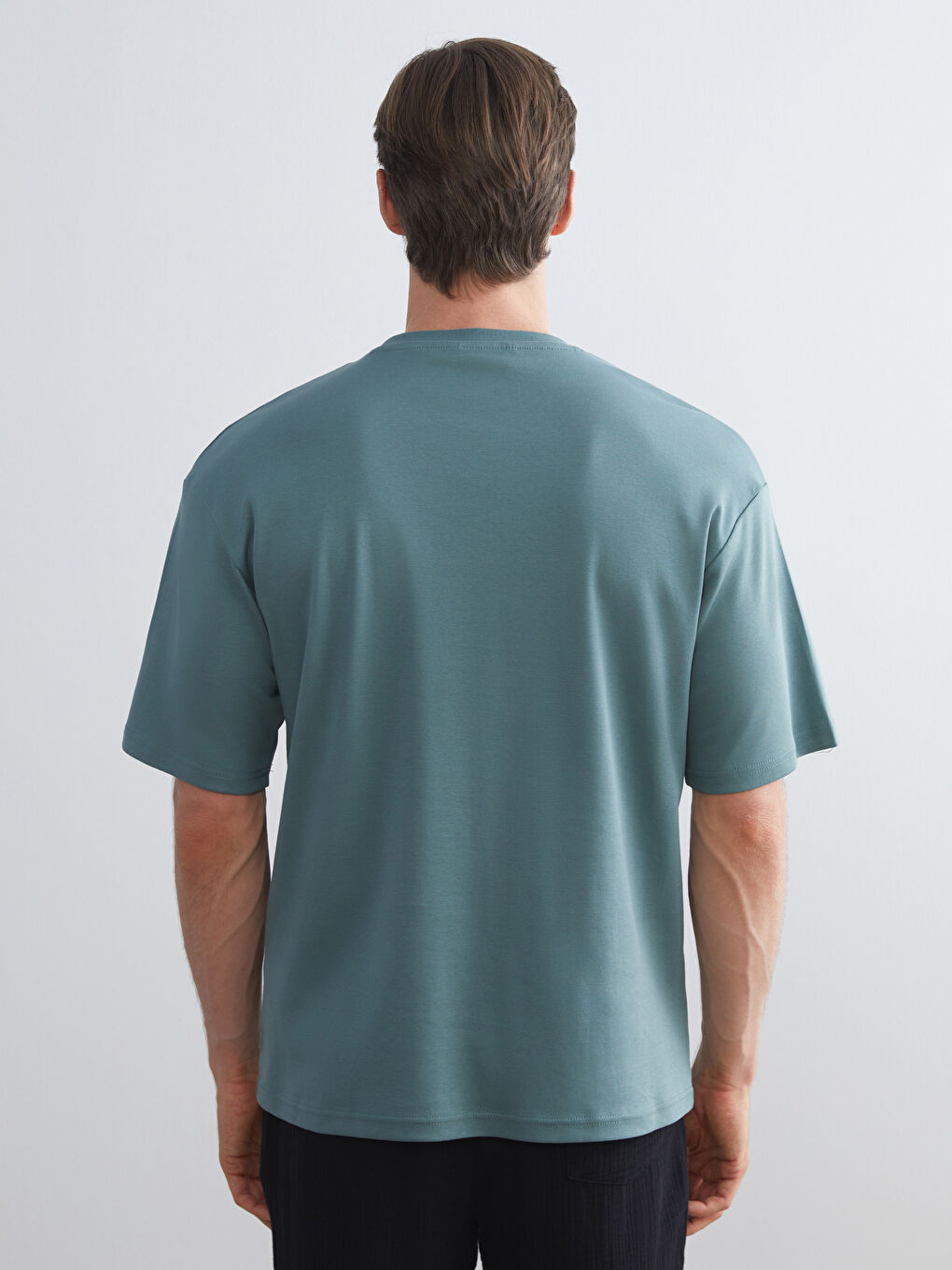 Crew Neck Printed Jersey Men's T-Shirt-3