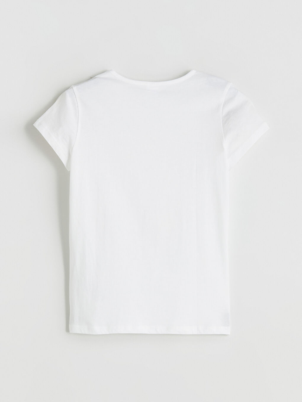 Beyaz Bisiklet Yaka Kız Çocuk Kaprili Pijama Takımı-3