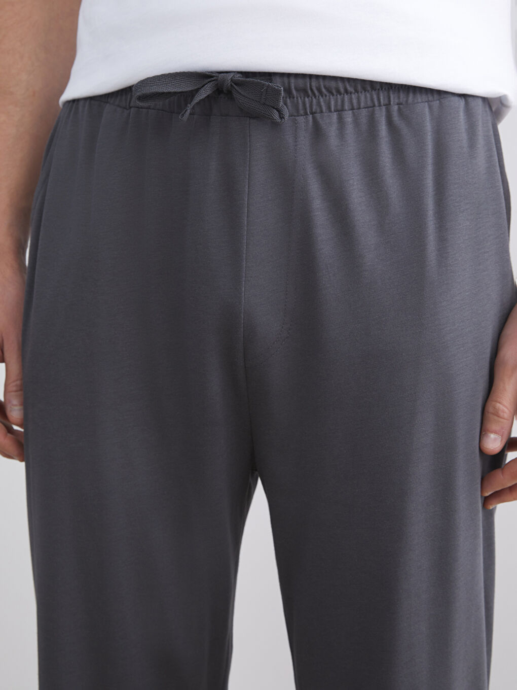 Gri Standart Kalıp Erkek Pijama Alt Şort-3