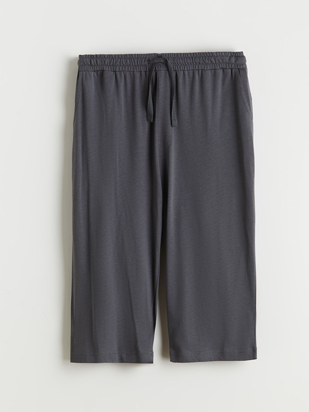 Gri Standart Kalıp Erkek Pijama Alt Şort-5