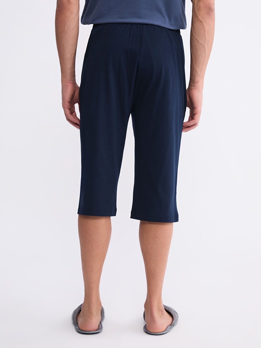Lacivert Standart Kalıp Erkek Pijama Alt Şort-3