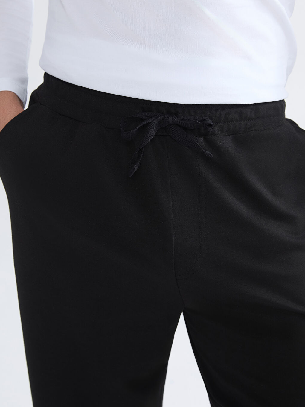 Siyah Standart Kalıp Erkek Pijama Alt Şort-2