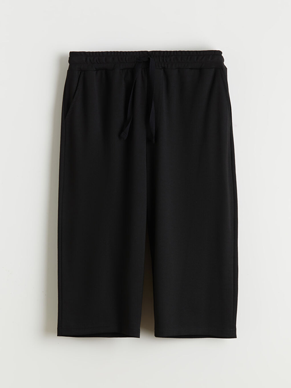 Siyah Standart Kalıp Erkek Pijama Alt Şort-4