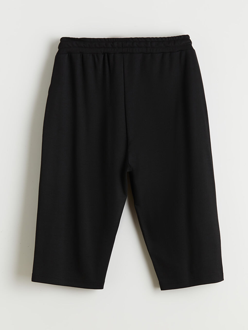 Siyah Standart Kalıp Erkek Pijama Alt Şort-5