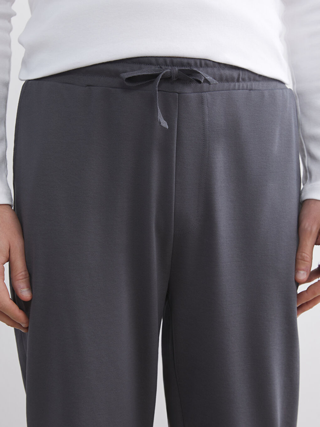 Gri Standart Kalıp Erkek Pijama Alt Şort-2