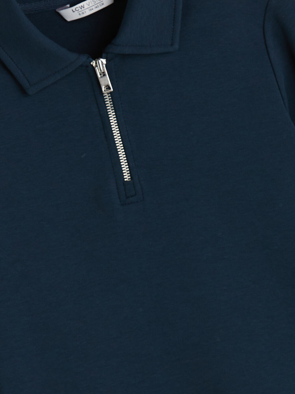 Petrol Polo Yaka Erkek Çocuk Sweatshirt-1