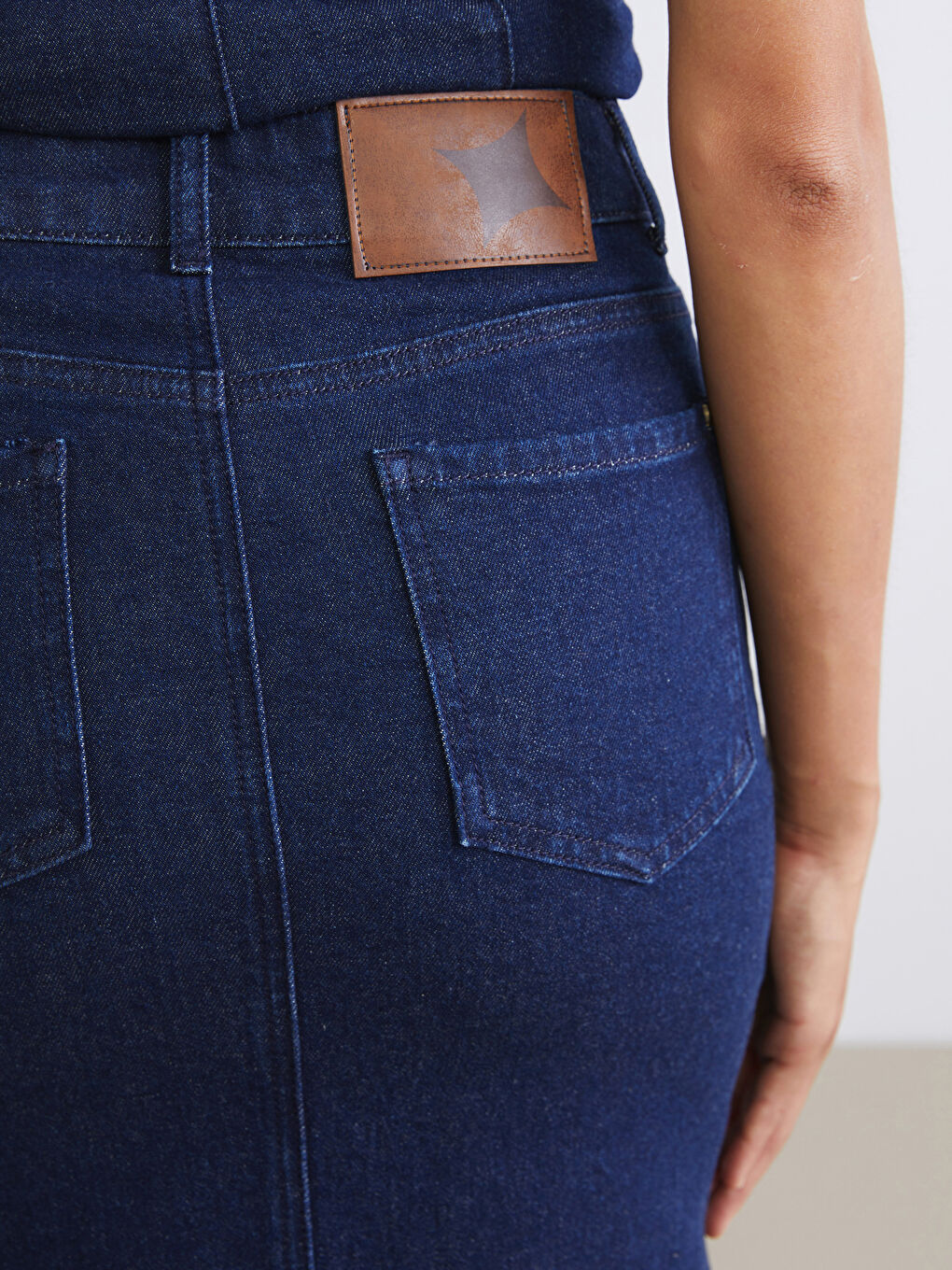 Lacivert Dar Fit Mini Jean Etek-2