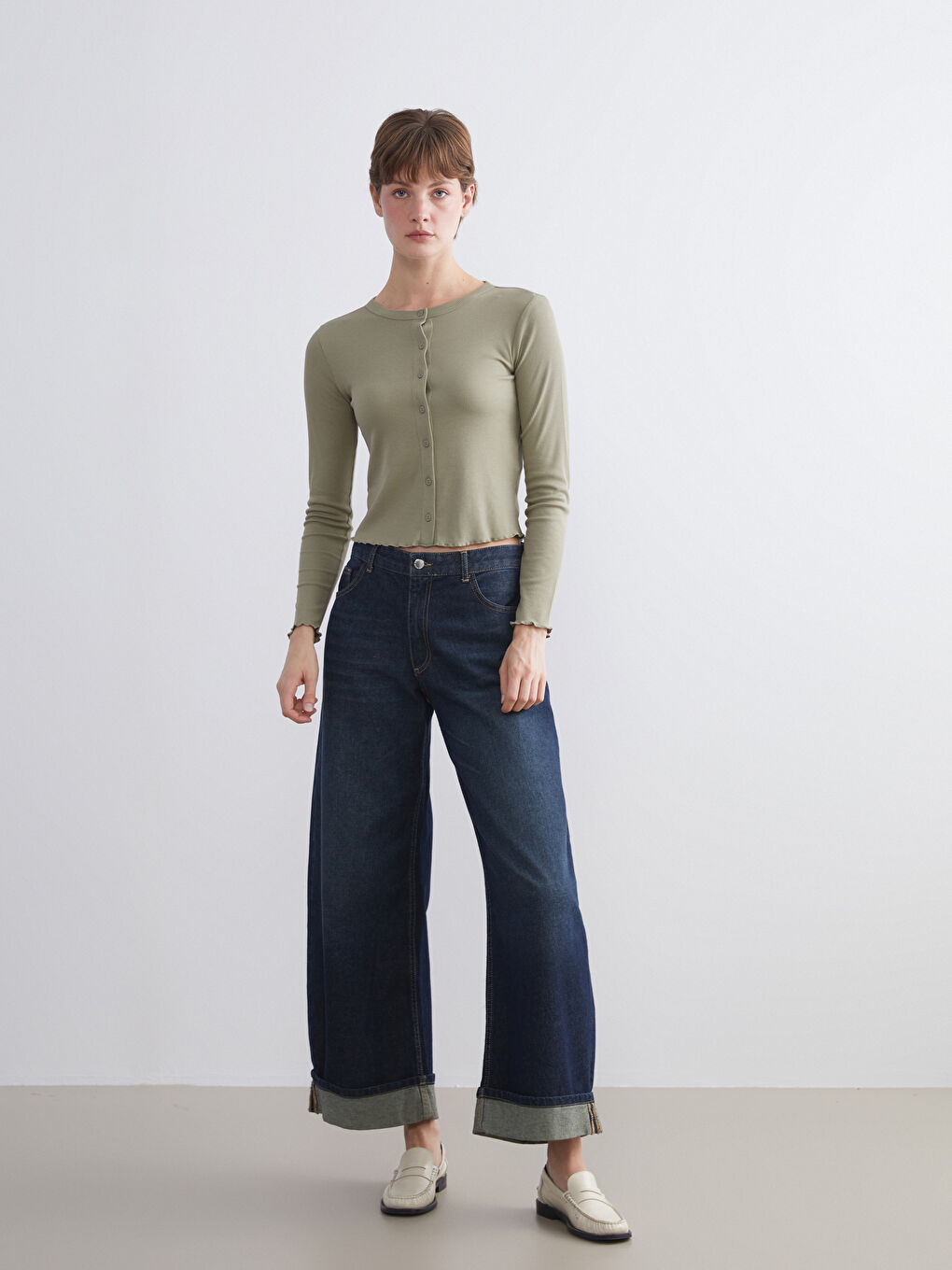Woman KHAKI Cardigan-1