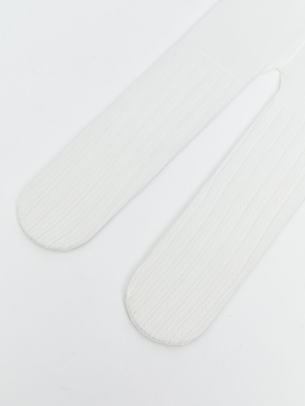 Ekru Kız Çocuk Külotlu Çorap 2'li-1