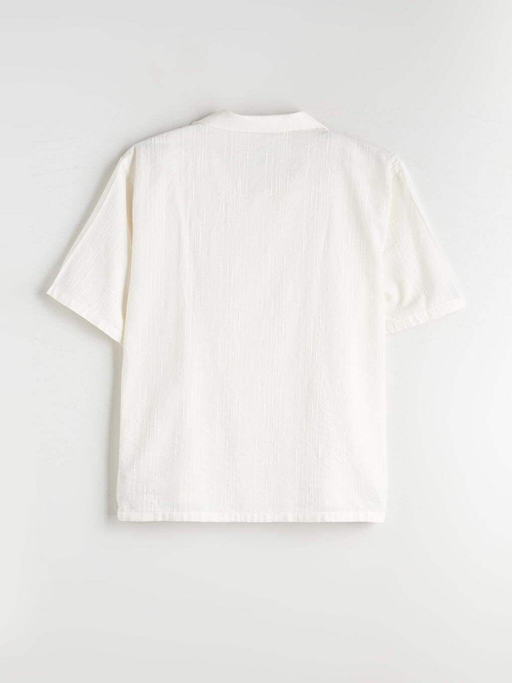 Ekru Regular Fit Resort Yaka Kısa Kollu Erkek Gömlek-5