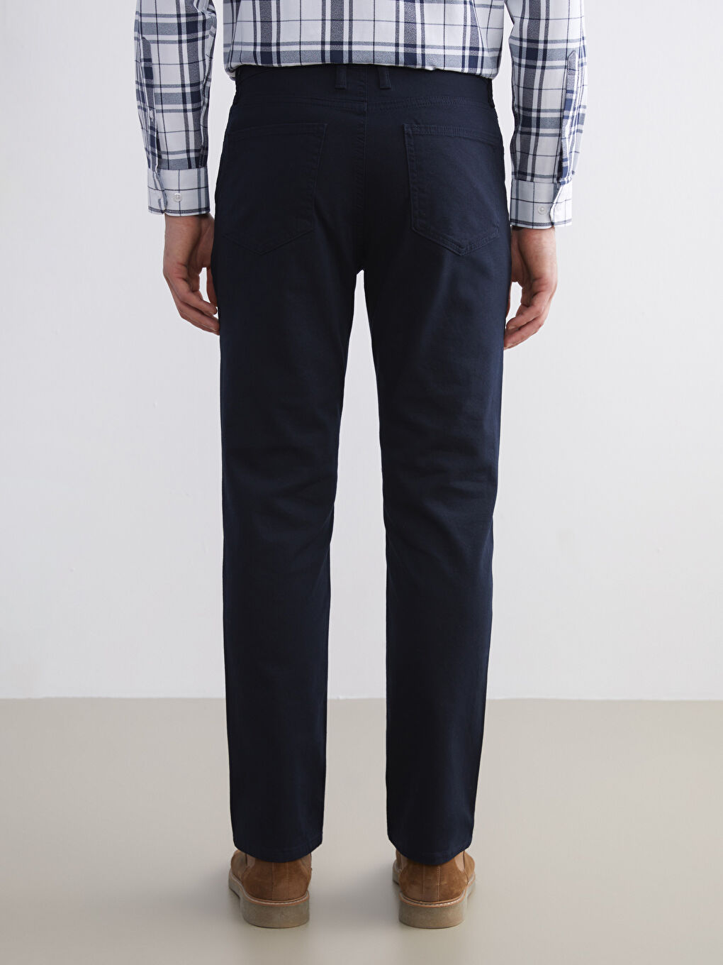 Lacivert Standart Kalıp Erkek Pantolon-3