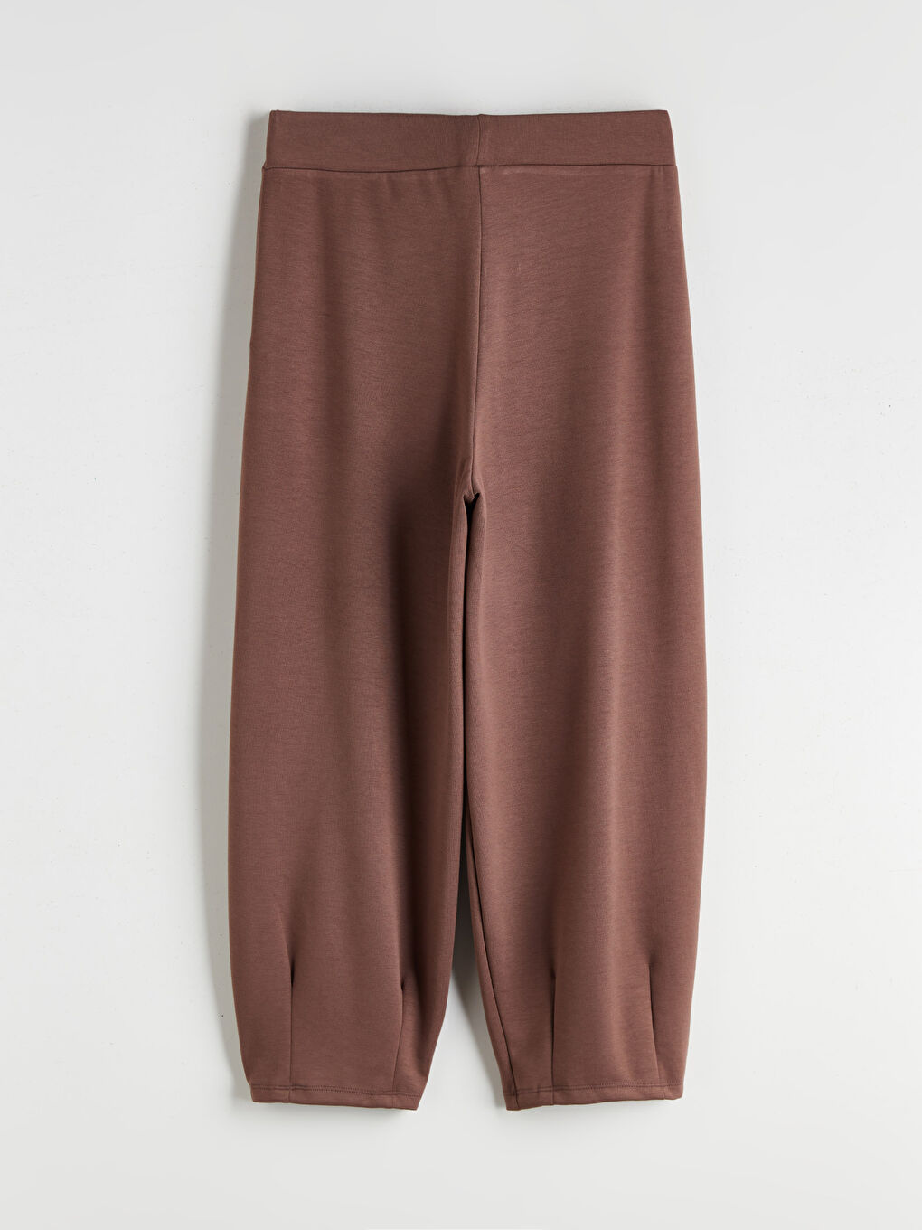 Kahverengi Beli Lastikli Kadın Eşofman Altı-5