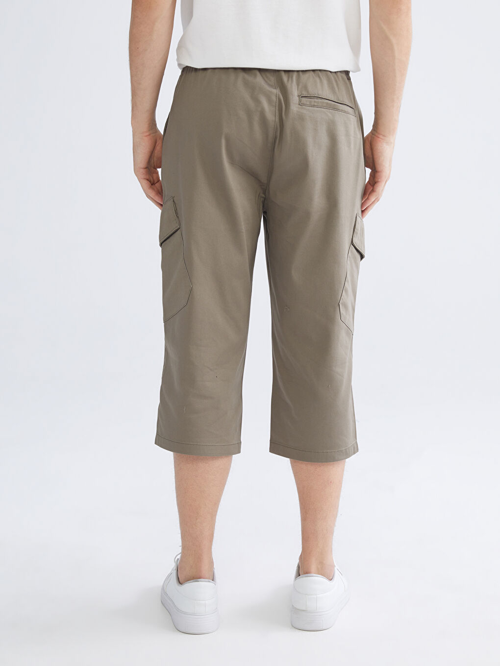 Kahverengi Standart Kalıp Erkek Kargo Şort-3