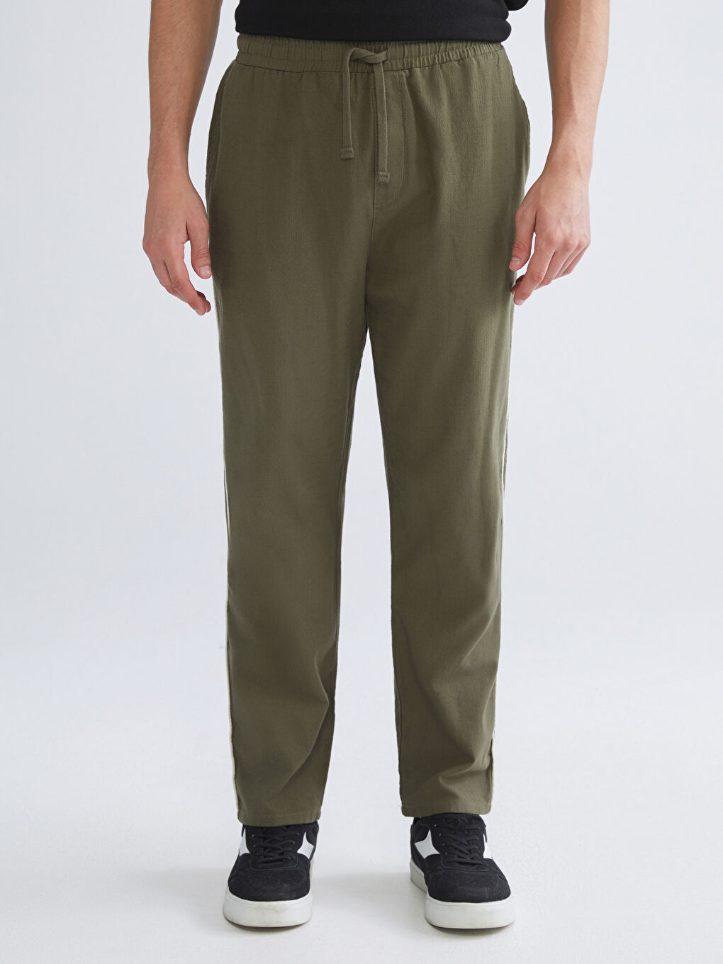 Haki Rahat Kalıp Erkek Pantolon-1