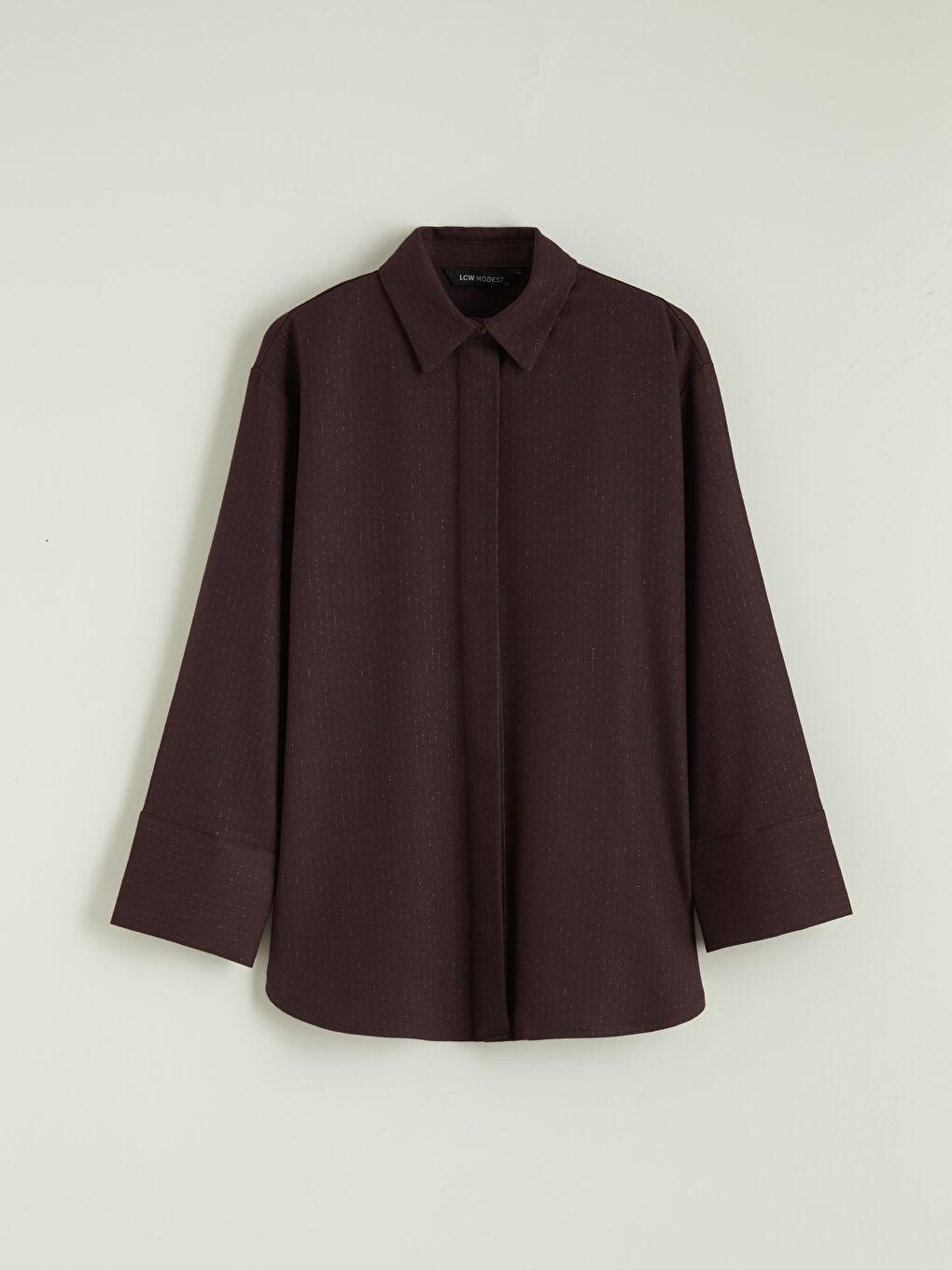 Bordo Desenli Kadın Gömlek Tunik-4