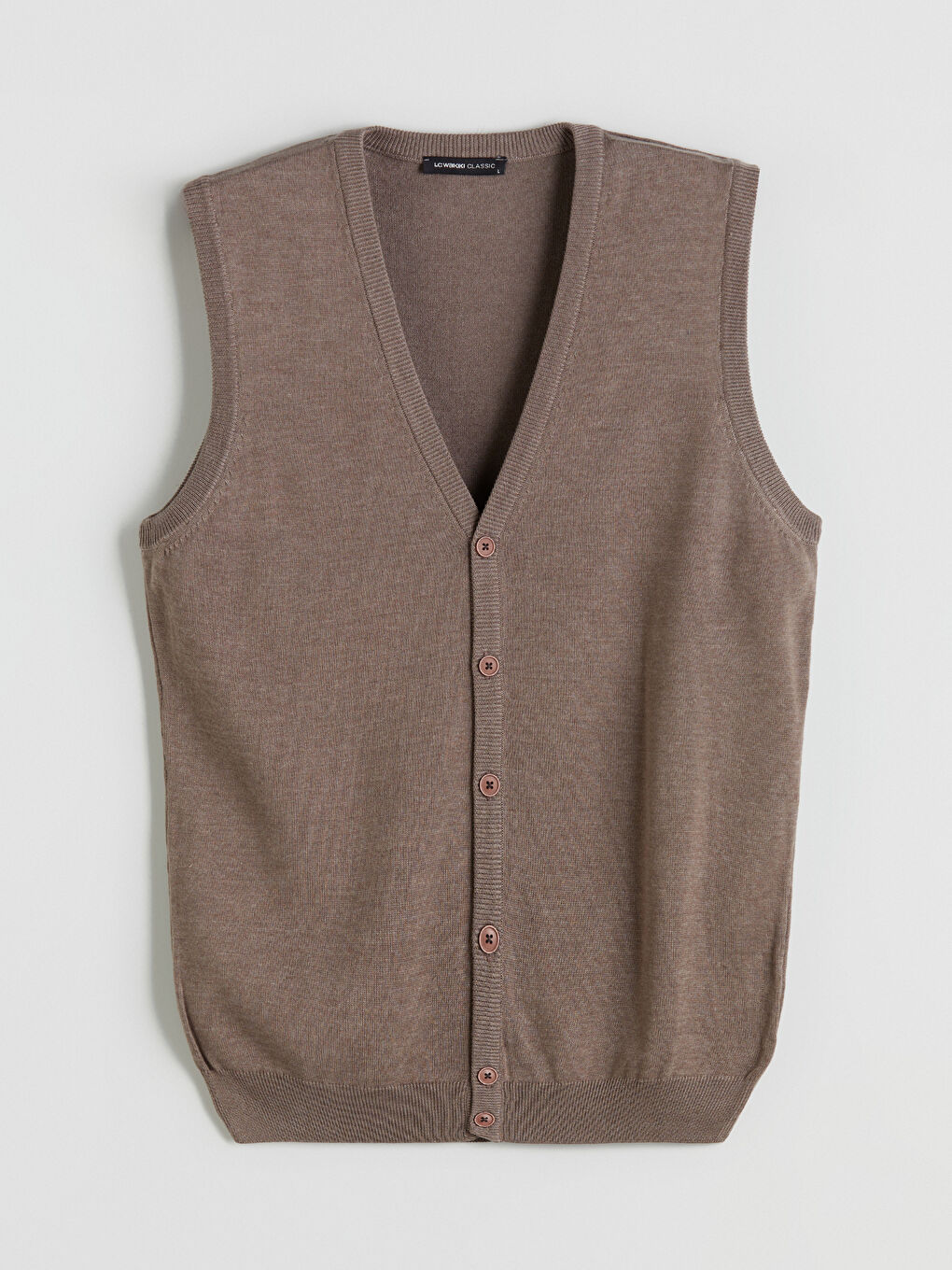 LCWAIKIKI Classic Regular Fit V Neck Men's Knitwear Waistcoat -W5L011Z8-D5Q