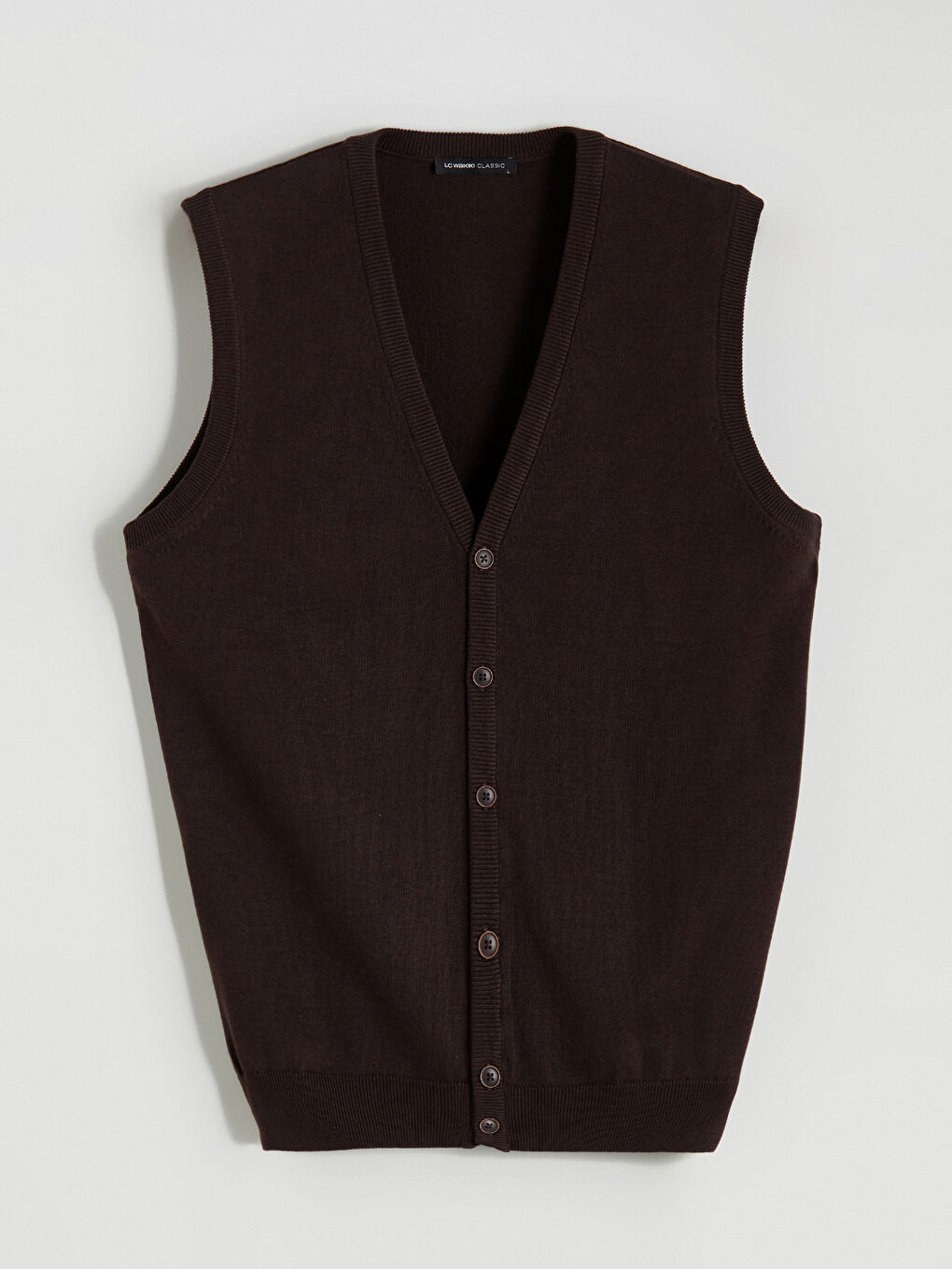 LCWAIKIKI Classic Regular Fit V Neck Men's Knitwear Waistcoat -W5L011Z8-R39