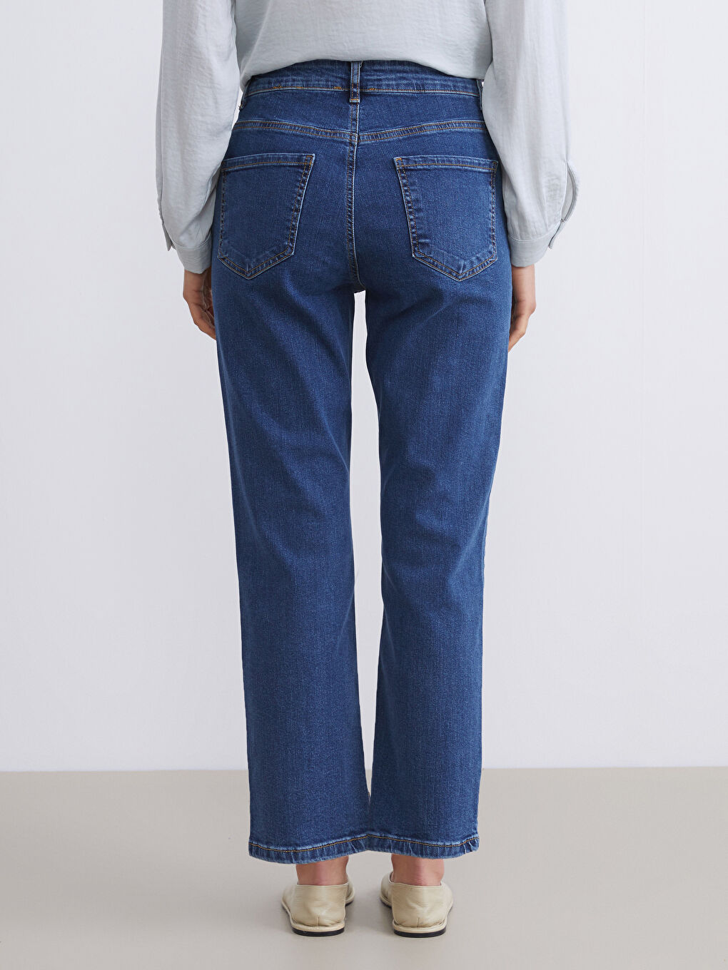 İndigo Slim Fit Kadın Jean Pantolon-3