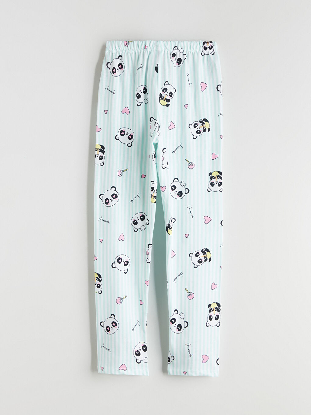 Turkuaz Bisiklet Yaka Baskılı Kız Çocuk Pijama Takımı-6