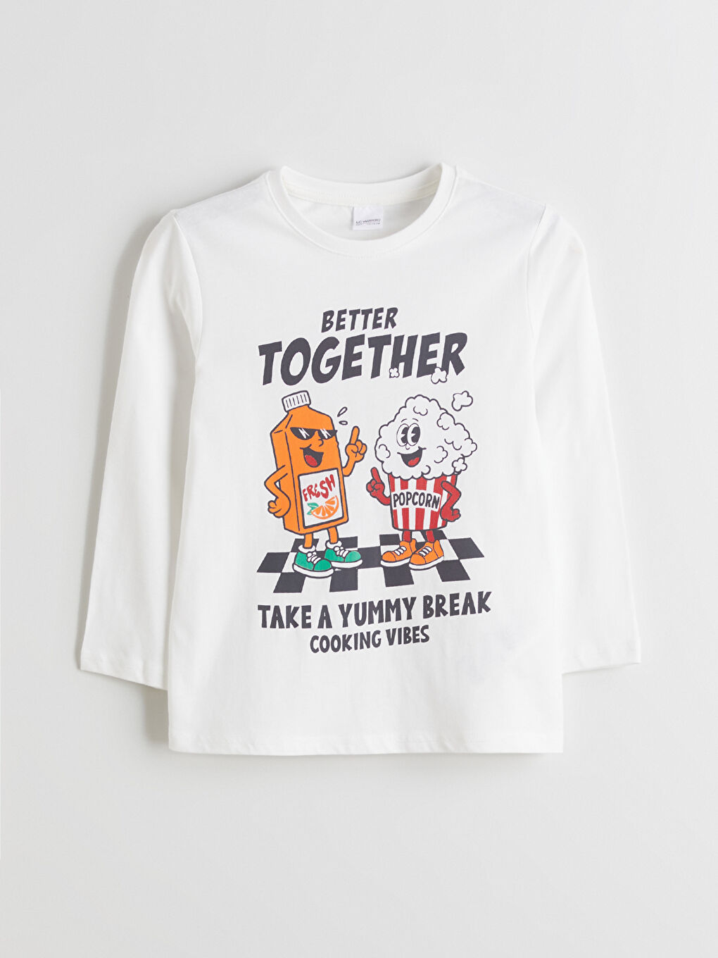 Ekru Baskılı Erkek Çocuk Pijama Takım-1