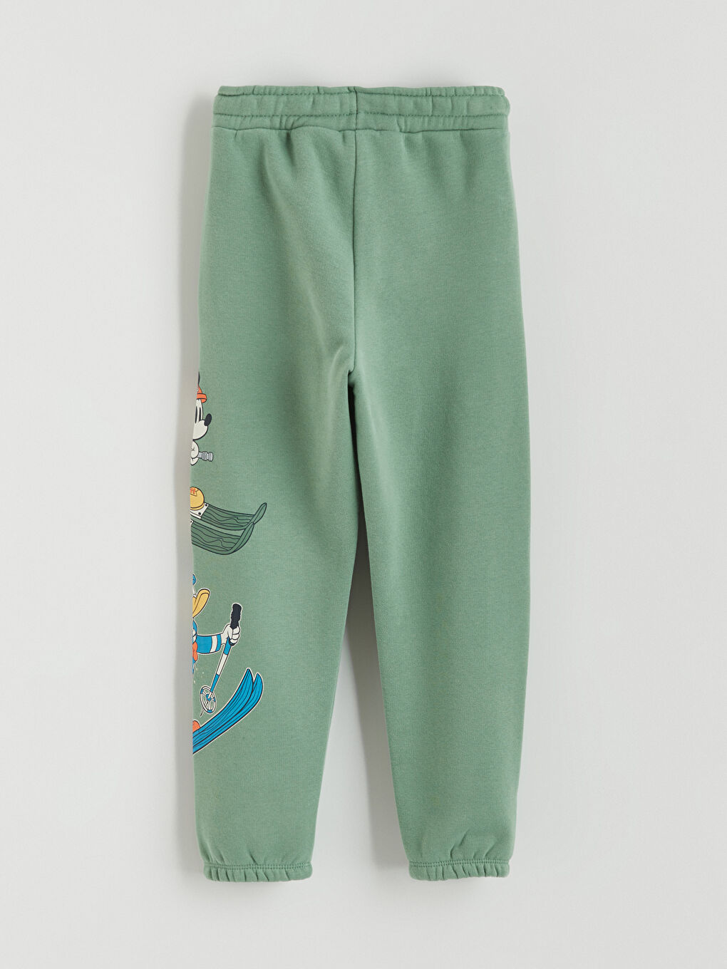 Yeşil Beli Lastikli Mickey Mouse Baskılı Erkek Çocuk Jogger Eşofman Altı-1