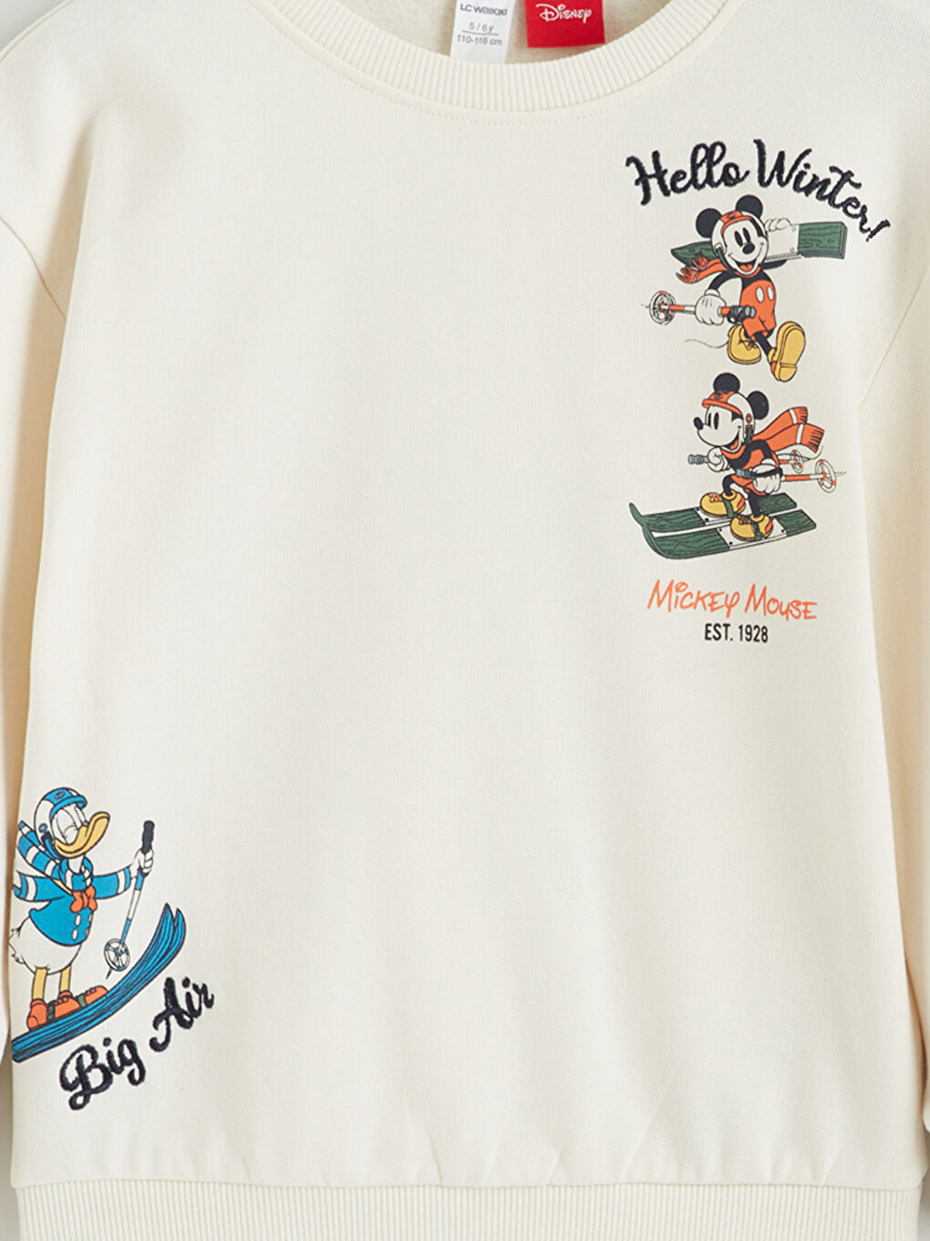 Bej Mickey Mouse Baskılı Erkek Çocuk Sweatshirt-2