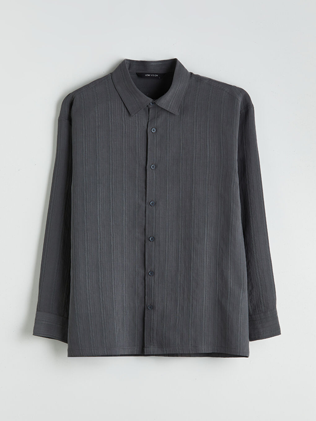 Yeşil Regular Fit Uzun Kollu Armürlü Erkek Gömlek-4